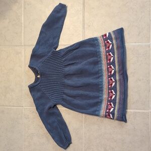 Tea Collection Long Sleeve Fox Sweater Dress